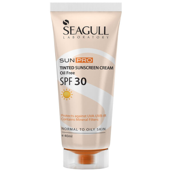 کرم ضدآفتاب رنگی فاقد چربی سی گل با SPF30 حجم 40 میل